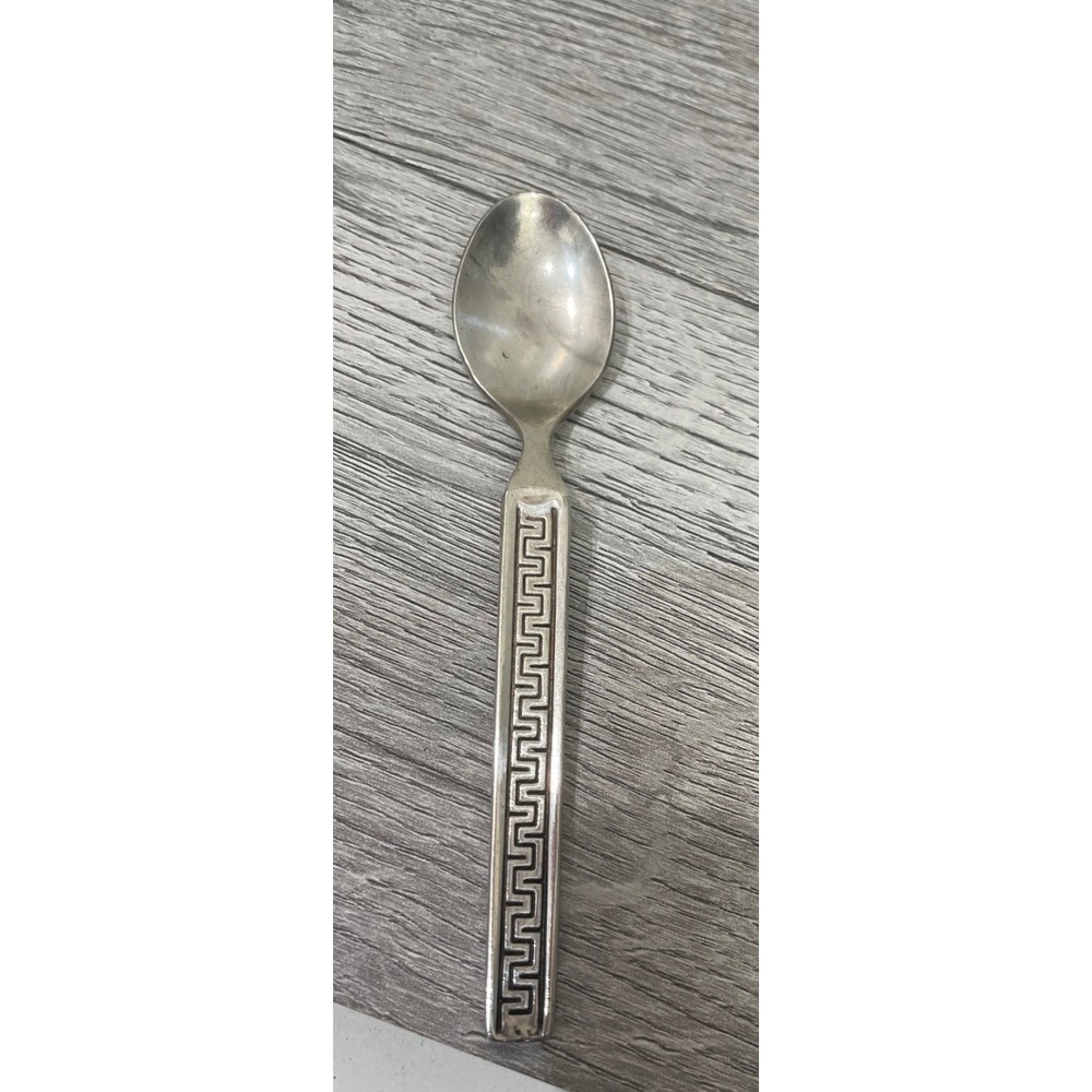 Vintage Air-India Sheffield England EPSS Teaspoon Greek Key‎ Airline Flatware